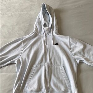 Nike Essential White Zip-Up Hoodie
